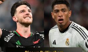 华体会下载-赖斯PK贝林厄姆！BBC晒多项数据对比，大英第一中场你选谁？