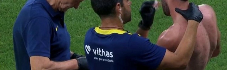 华体会下载-世体：马竞新援鲁杰里首秀被对手击中面部，鼻子流血